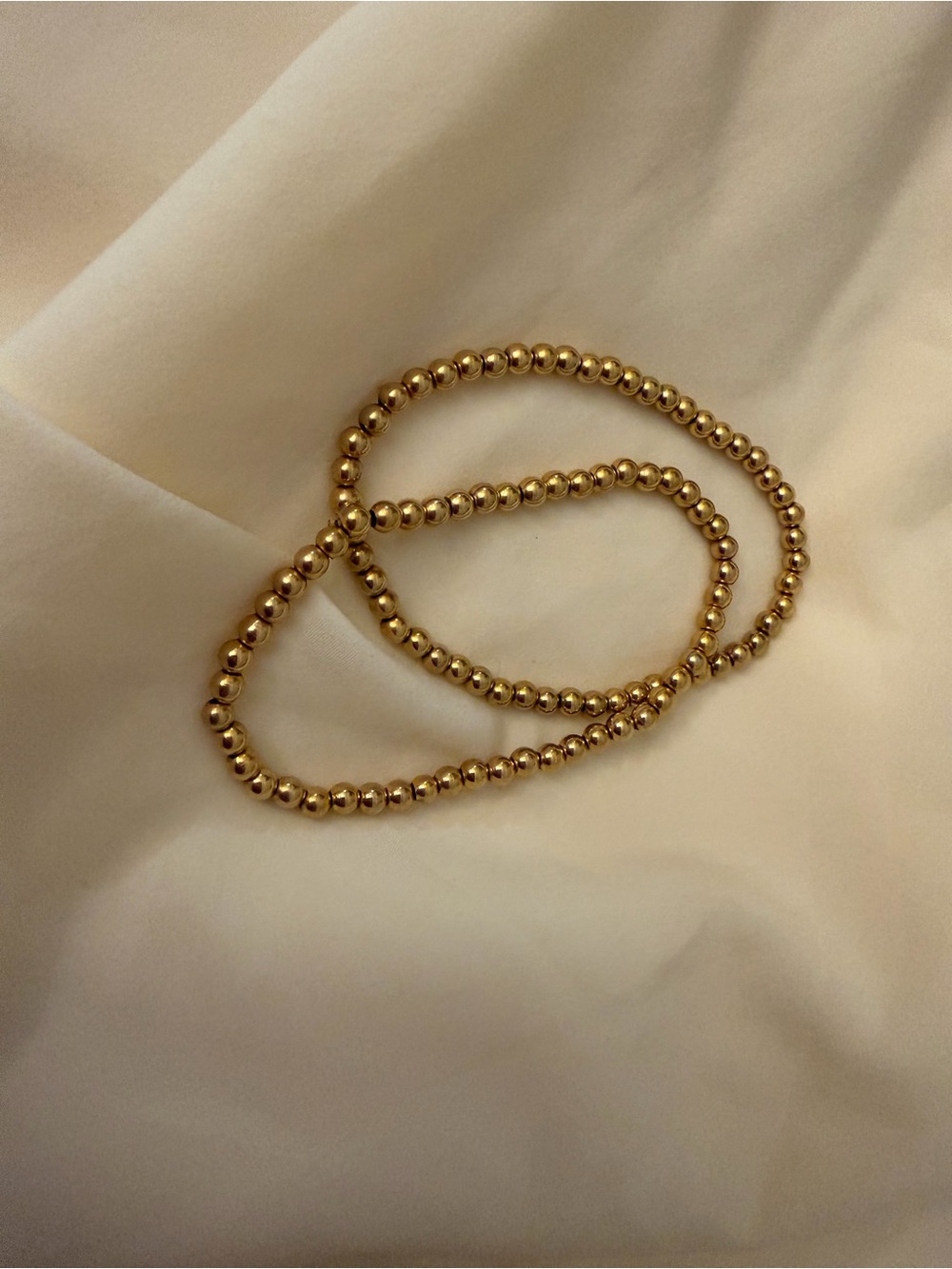 Gold Beaded Stretch Bracelet - Women Jewelry